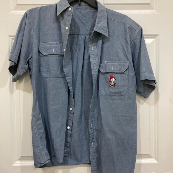 Vintage XL Firehouse Dalmatian embroidered patch on Mens chambray cotton - Picture 4 of 6